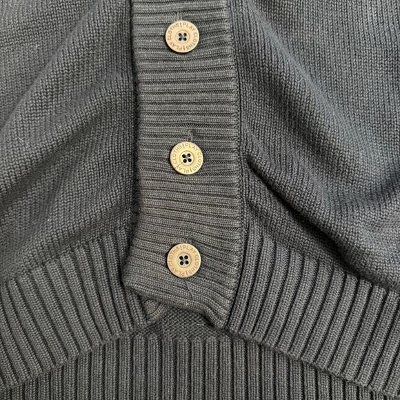 Play Cloths Shawl-Collar Cardigan Sweater Letter-Patch Stripe-Sleeve Men’s XL - Picture 4 of 10